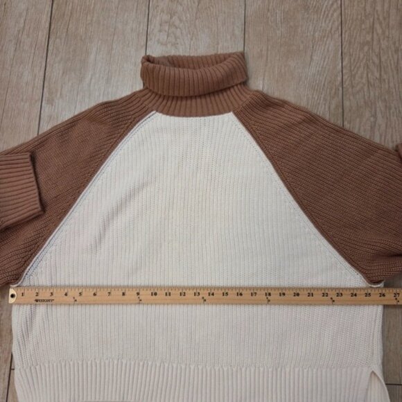 Victoria's Secret PINK Varsity Knit Chunky Turtleneck Sweater XXL - Picture 6 of 8